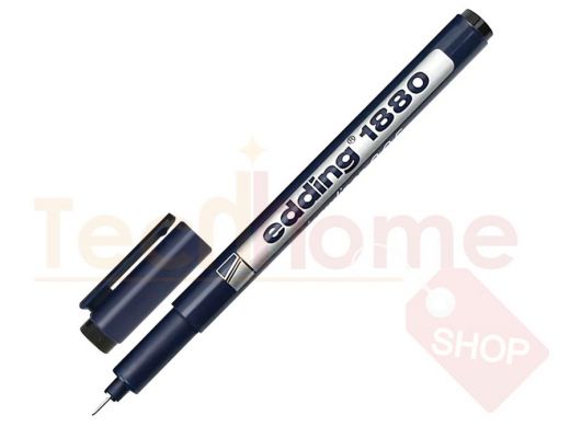 Ручка капиллярная EDDING DRAWLINER 1880, ЧЕРНАЯ, толщина письма 0,05 мм, водная основа, E-1880-0.05/