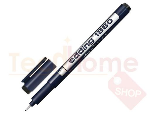 Ручка капиллярная EDDING DRAWLINER 1880, ЧЕРНАЯ, толщина письма 0,3 мм, водная основа, E-1880-0.3/1