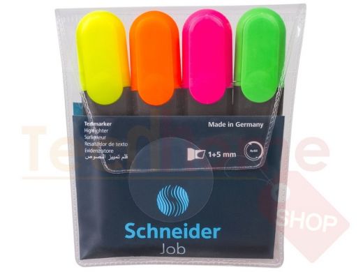 Набор текстовыделителей SCHNEIDER 4 шт., АССОРТИ, 