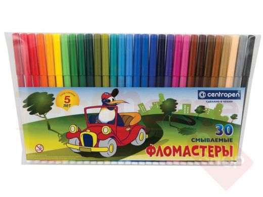 Фломастеры CENTROPEN, 30 цветов, 