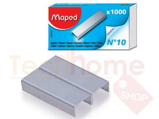 Скобы для степлера №10, 1000 штук, MAPED (Франция), до 20 листов