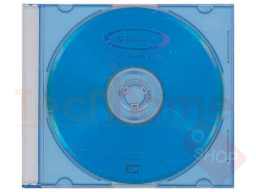 Диск DVD+RW (плюс) VERBATIM, 4,7 Gb, 4x, Color Slim Case