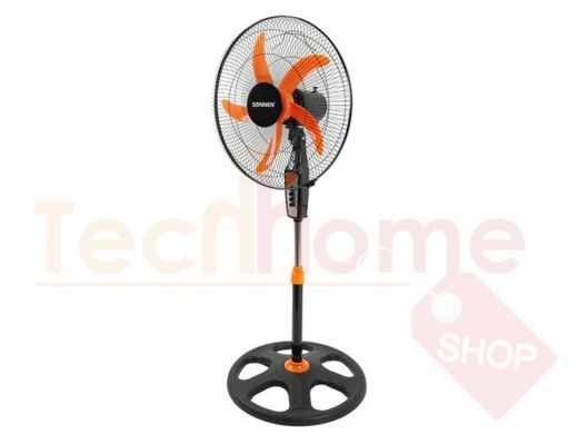 Вентилятор напольный, 3 режима, SONNEN, TF-50W-45-А304, d=45 см, 50 Вт, черный, 454789, FS-45-A304