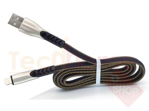 Шнур USB / Lightning (iPhone) Орбита OT-SMI24, 1м, Черный кабель USB 2.4A (iOS Lighting)
