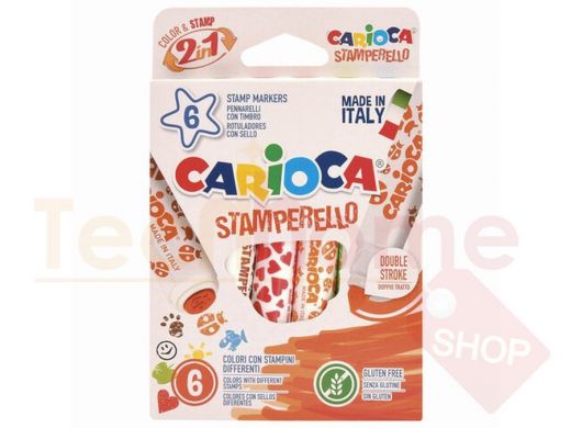 Фломастеры-штампы двусторонние CARIOCA (Италия) 