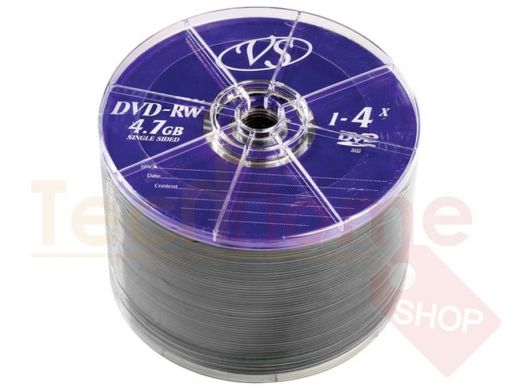 Диски DVD-RW VS 4,7 Gb 4x, КОМПЛЕКТ 50 шт., Bulk, VSDVDRWB5001