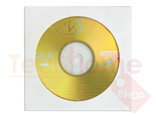Диск CD-R VS, 700 Mb, 52х, бумажный конверт