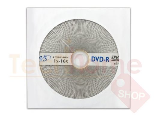 Диск DVD-R VS, 4,7 Gb, 16x, бумажный конверт