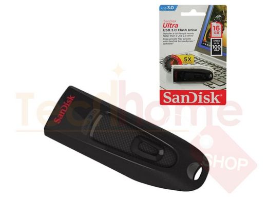 Накопитель USB  16GB  SanDisk  Ultra, USB 3.0, черный, SDCZ48-016G-U46