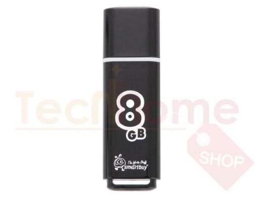 Накопитель USB   8GB  Smartbuy  Glossy, USB 2.0, черный, SB8GBGS-K