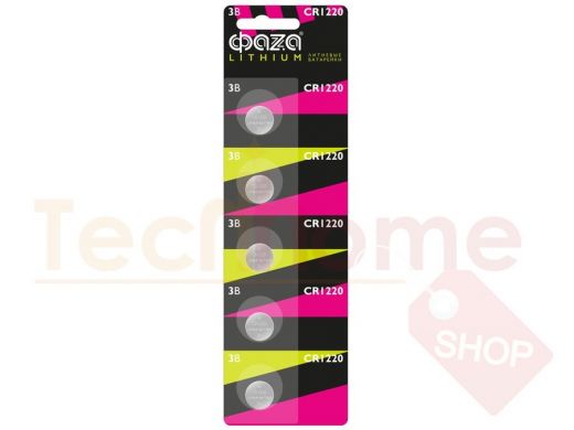Элементы питания CR 1220  ФАZА  CR1220 BL-5