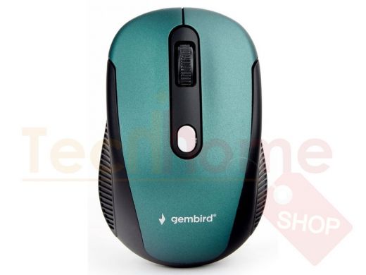 Мышь беспров. Gembird MUSW-420-2, 2.4ГГц, зеленый, 4кн, 1600DPI, блистер