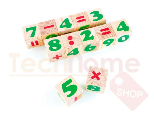 Цифры 12 шт.  игрушки из дерева
