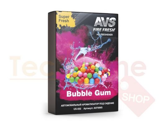 Ароматизатор AVS US-003 Super Fresh (аром. Бабл гам/Bubble gum) (гелевый)