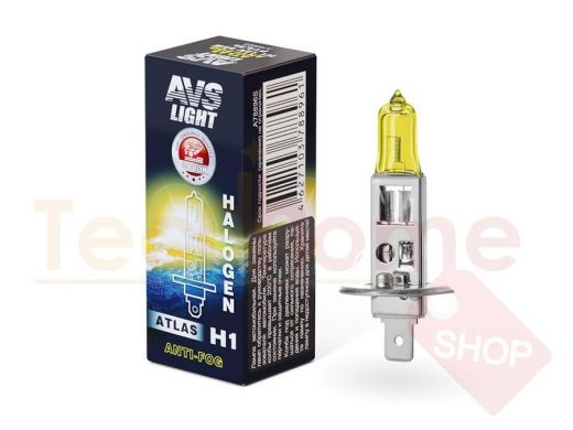 Галогенная лампа AVS/ATLAS ANTI-FOG/BOX желтый H1.12V.55W.Коробка-1шт.