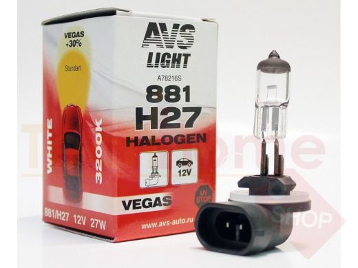 Галогенная лампа AVS Vegas H27/881 12V.27W.1шт.