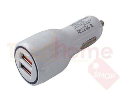 Автомобильный адаптер AVS 2 порта UC-123 Quick Charge (2,4А)