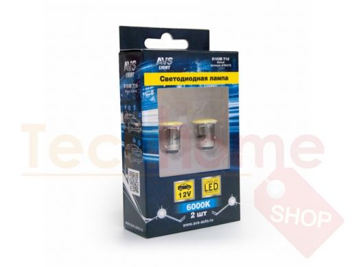 S103B T15/белый/ (BAY15D) COB 12chip 2 contact(1157) блистер 2 шт