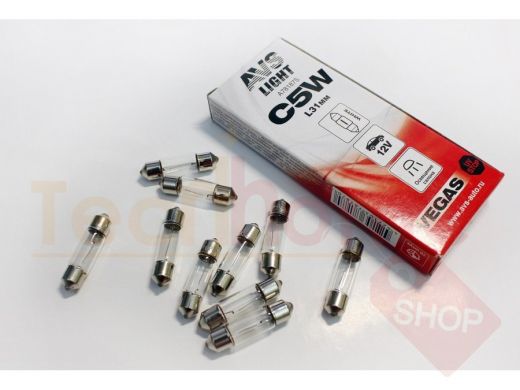 Лампа AVS Vegas 12V.С5W(SV8.5/8)L31мм.BOX(10 шт.)