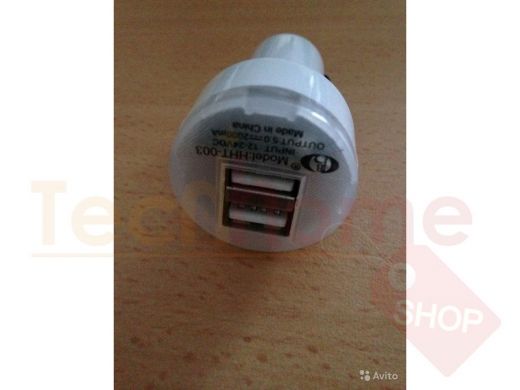 Автомобильный адаптер BoroFone (5V; 2,4А)  + кабель Tipe-C