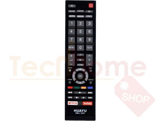 Телевиз. пульт HUAYU (for TOSHIBA) RM-L1625 (CT-8547) YOUTUBE . NETFLIX