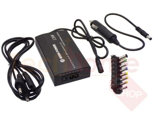 Блок питания для НОУТБУКОВ универс. (12-24V, 4,5A, 120W+гн-USB + 8 шт.пит) металл, 