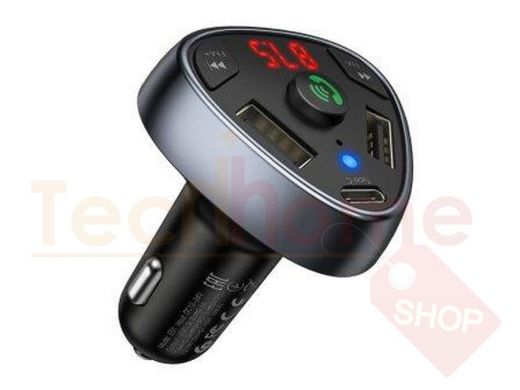 FM модулятор Hoco E51, Bluetooth, micro SD, 2USB, AUX, чёрный