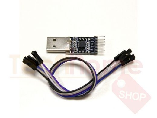 Конвертер/адаптер: разъем USB; шт-USB - UART на CP2102, USB 2.0, 6pin