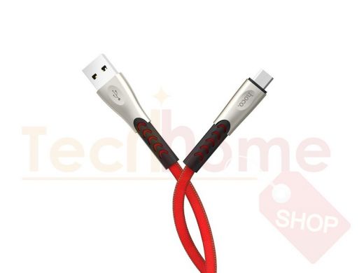 Кабель микро USB (AM/microBM)  HOCO U48 Красный кабель USB 2.4А (microUSB) 1.2м