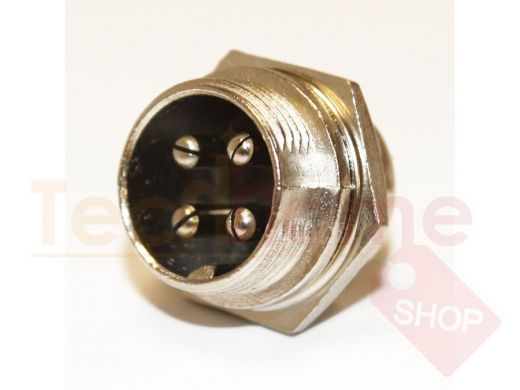 Разъём MIC16 4pin штекер на корпус (7А,125В)