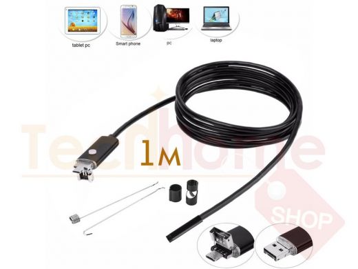 Эндоскоп USB для смартфонов Орбита OT-SME12 (8мм, 1280*720, 1м)