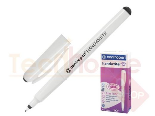 Ручка капиллярная (линер) ЧЕРНАЯ CENTROPEN 