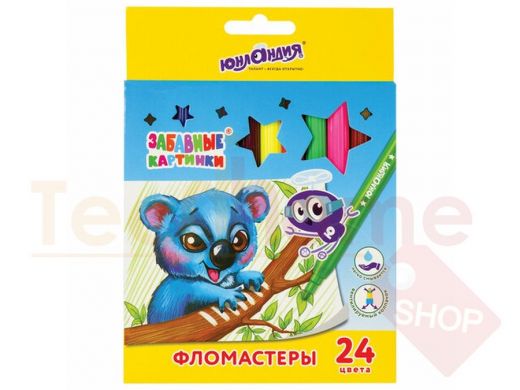 Фломастеры ЮНЛАНДИЯ 24 цвета, 