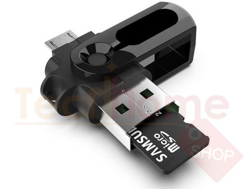 Орбита OT-SMA25 переходник OTG (штекер USB/TF - штекер microUSB)(УПАКОВКА 20ШТ)