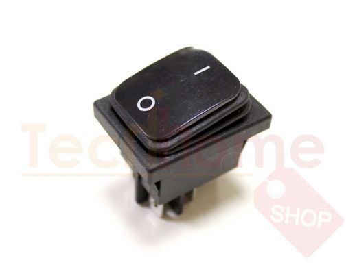 Клавиша SB089 IP65 влагозащитная, без фиксации (I-O) (чёрная) (уст.30x22мм) (4 конт.250V/16A
