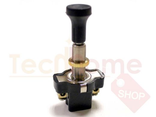 Кнопка ASW-05 L20 (чёрная, с толкателем) (12V/10A)