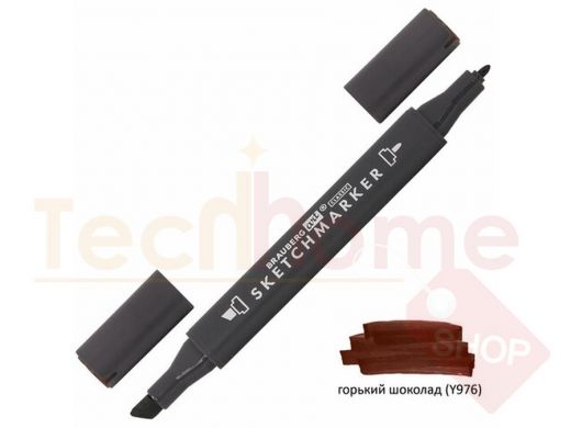 Маркер для скетчинга двусторонний 1 мм - 6 мм BRAUBERG ART CLASSIC, ГОРЬКИЙ ШОКОЛАД (Y976)