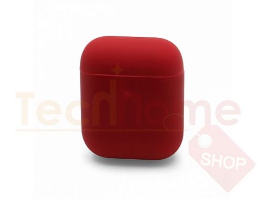 Кейс для AirPods, silicone case 004, вишнёвый