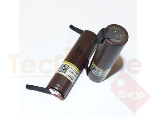 Аккумулятор 18650 3000mAh, 3.7V LG HG2, Li-Ion, (ток до 20А) с лепестками (97179)