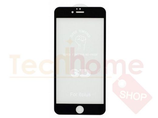 Стекло защитное iPhone 12/12 Pro, чёрное, 6D, тех.пак.