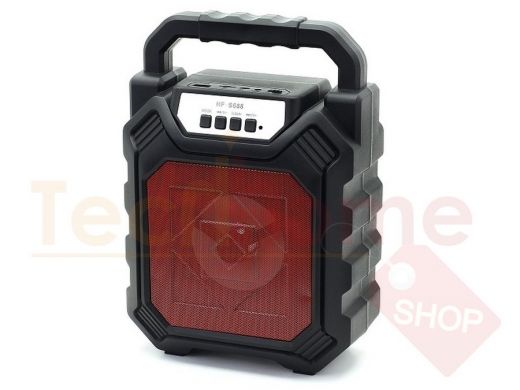 Колонка Distance 688, Bluetooth, FM, USB, AUX, TF, LED, цветомуз, 270x112x190, чёрн-красная
