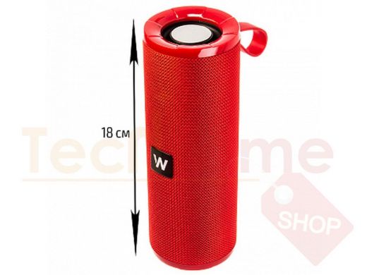 Колонка Walker WSP-110, Bluetooth, 5Вт, microSD, USB, AUX, FM, красная
