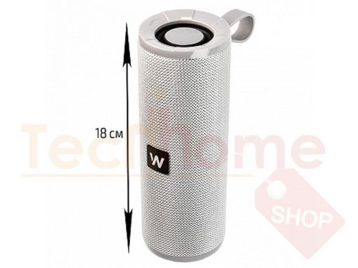 Колонка Walker WSP-110, Bluetooth, 5Вт, microSD, USB, AUX, FM, серая
