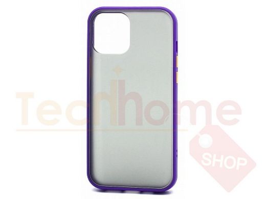 Чехол iPhone 12 mini, Shockproof, силикон, пластик, фиолетово-жёлтый