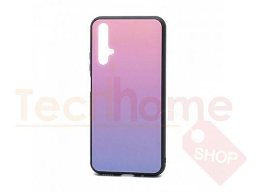 Чехол Honor 20 /Huawei Nova 5T, Gradient, стеклянная вставка, 002, розово-голубой