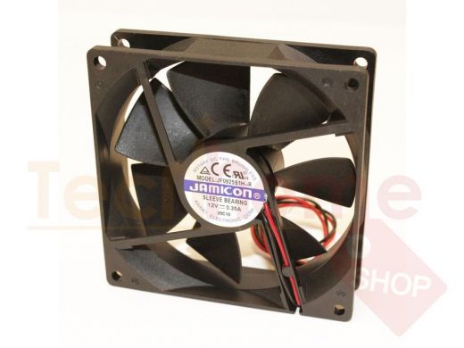 Вентилятор +12V; 92х92х25мм; 0,35А "Jamicon" (втулка скольжения, 2800 об/мин)