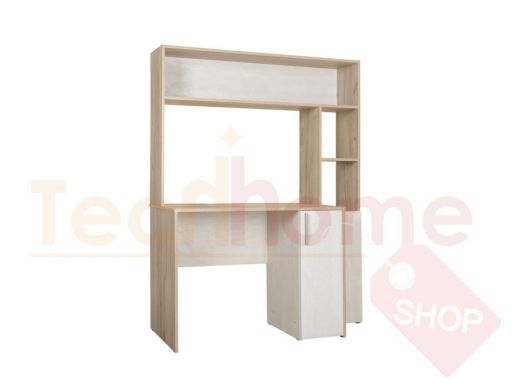 Комфорт Стол компьютерный 12.74 (Дуб серый CRAFT K 002 PW,Шелковый камень К349 RT)