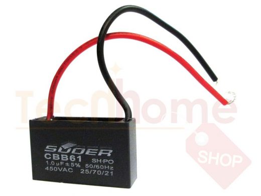 Конденсаторы пусковые     1,0mf x 450 VAC  CBB-61 гибкие  +-5%/50Hz(60Hz)