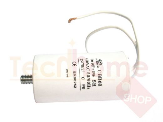 Конденсаторы пусковые    16mf x 450 VAC +-5%/50Hz(60Hz)CBB-60 гибкие/болт