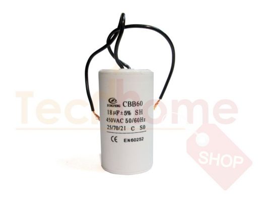 Конденсаторы пусковые    18mf x 450 VAC +-5%/50Hz(60Hz)CBB-60 гибкие